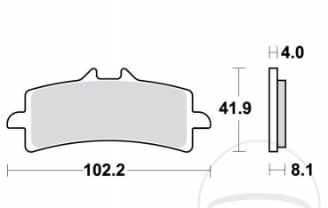 TRW brake pads in SRT compound for Aprilia RSV4 + Tuono V4 with monoblock calipers